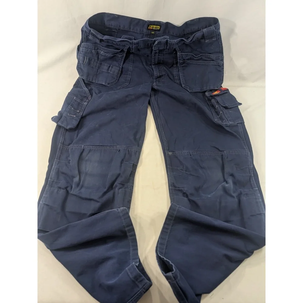Mascot Mens Hardware Blue Pants Size Fits 38x33 Cordura Work Craftsman Faded